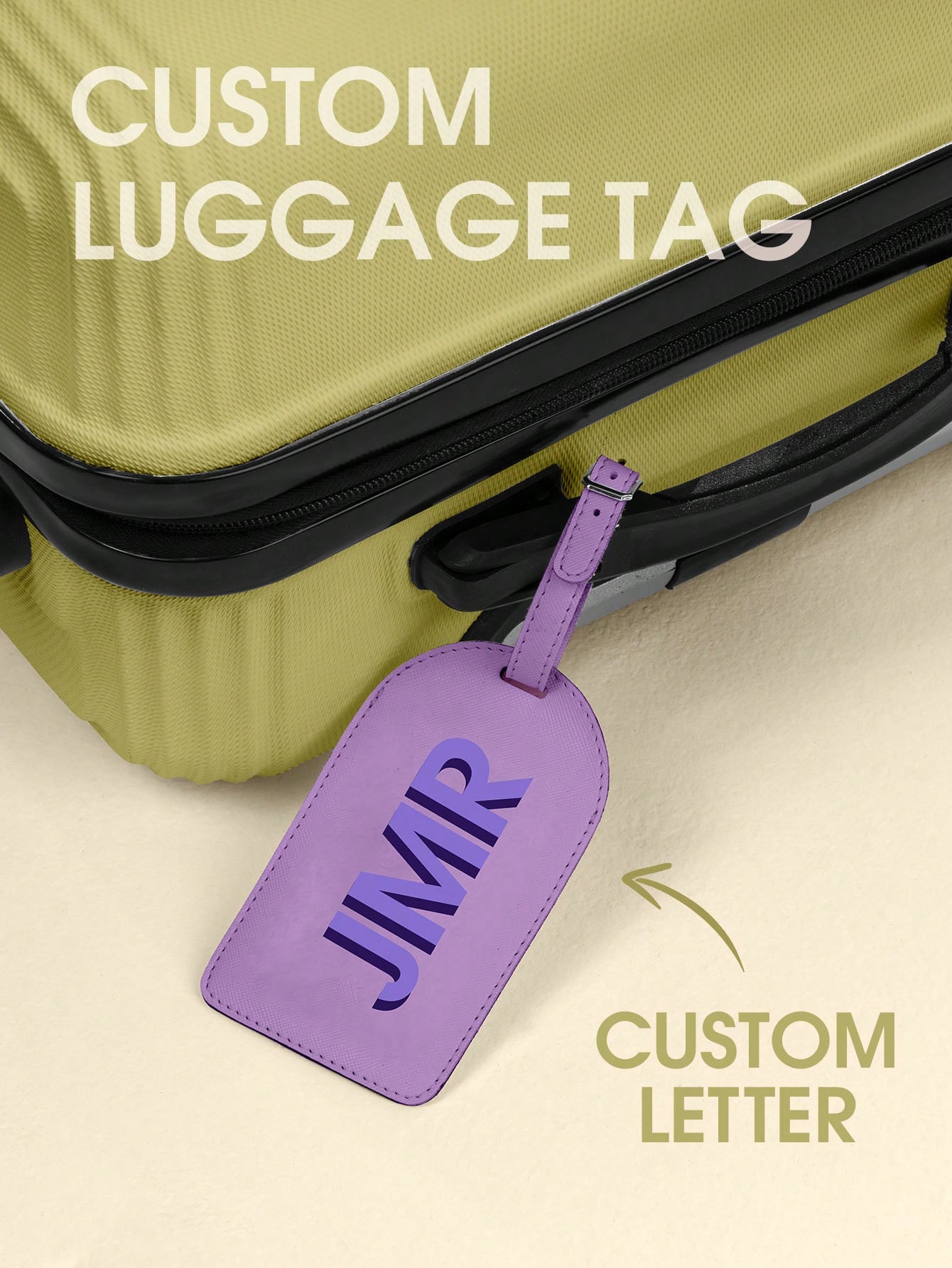 Women Fashion Images - Etiqueta de Bagagem Personalizada com Iniciais,