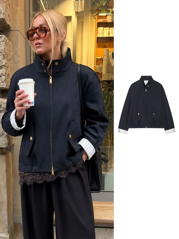 Women'S Fashion Utility Jacket - Jaqueta Bomber Curta Feminina HH com