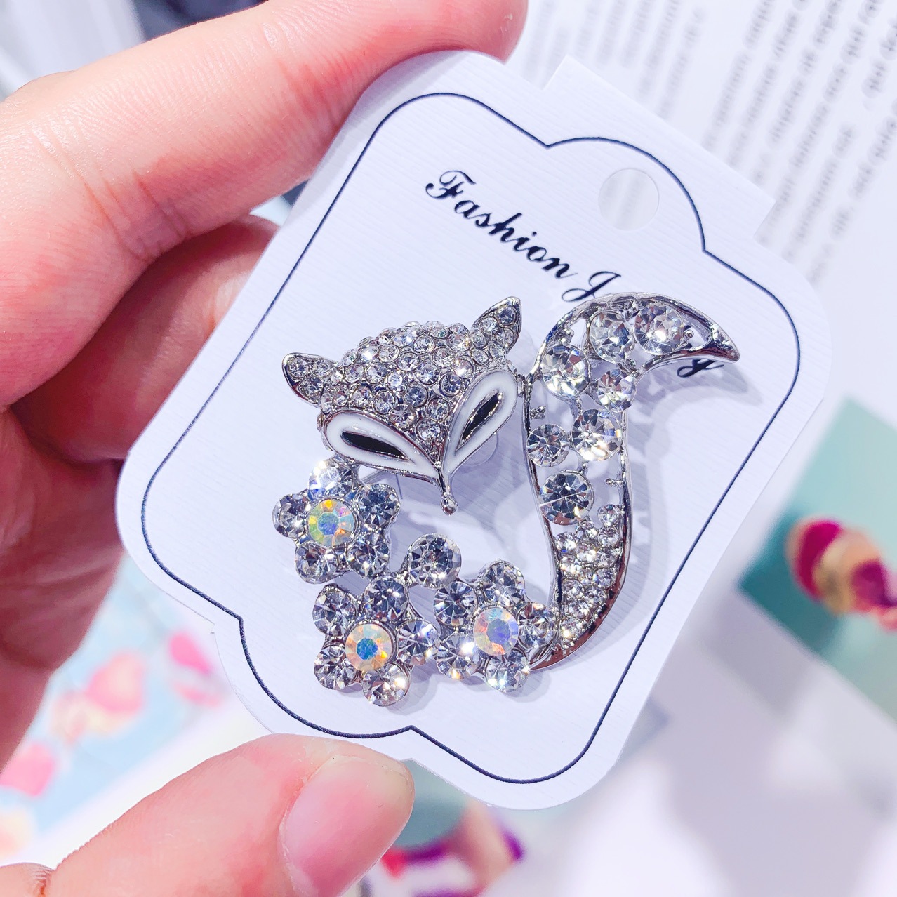 Women'S Fashion Essentials - Senhoras broche feminino simples moda raposa