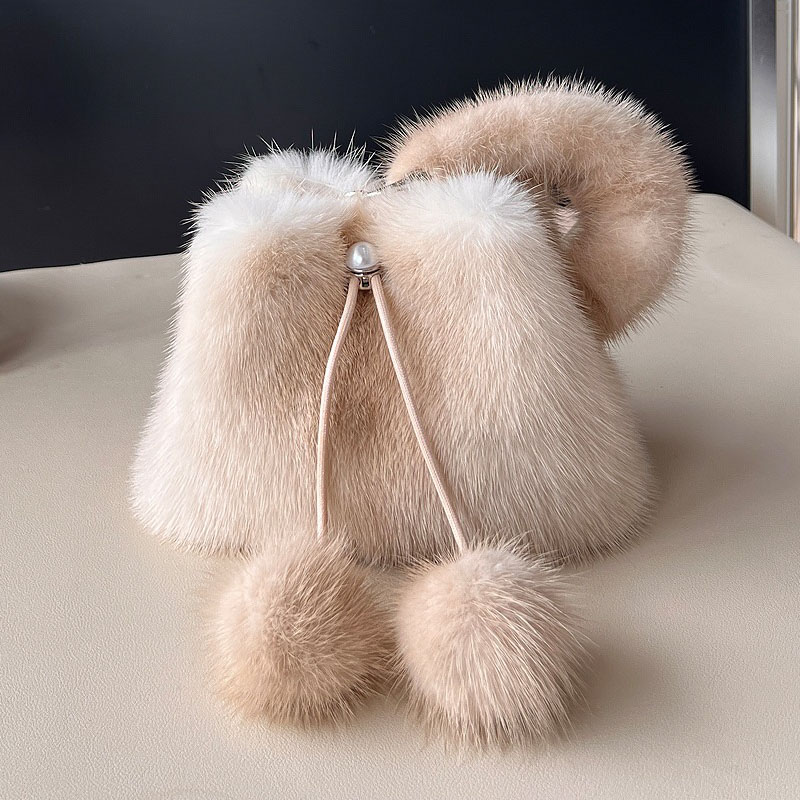 Women'S Real Y2K Fashion - Y2K Bolsa de pele de vison