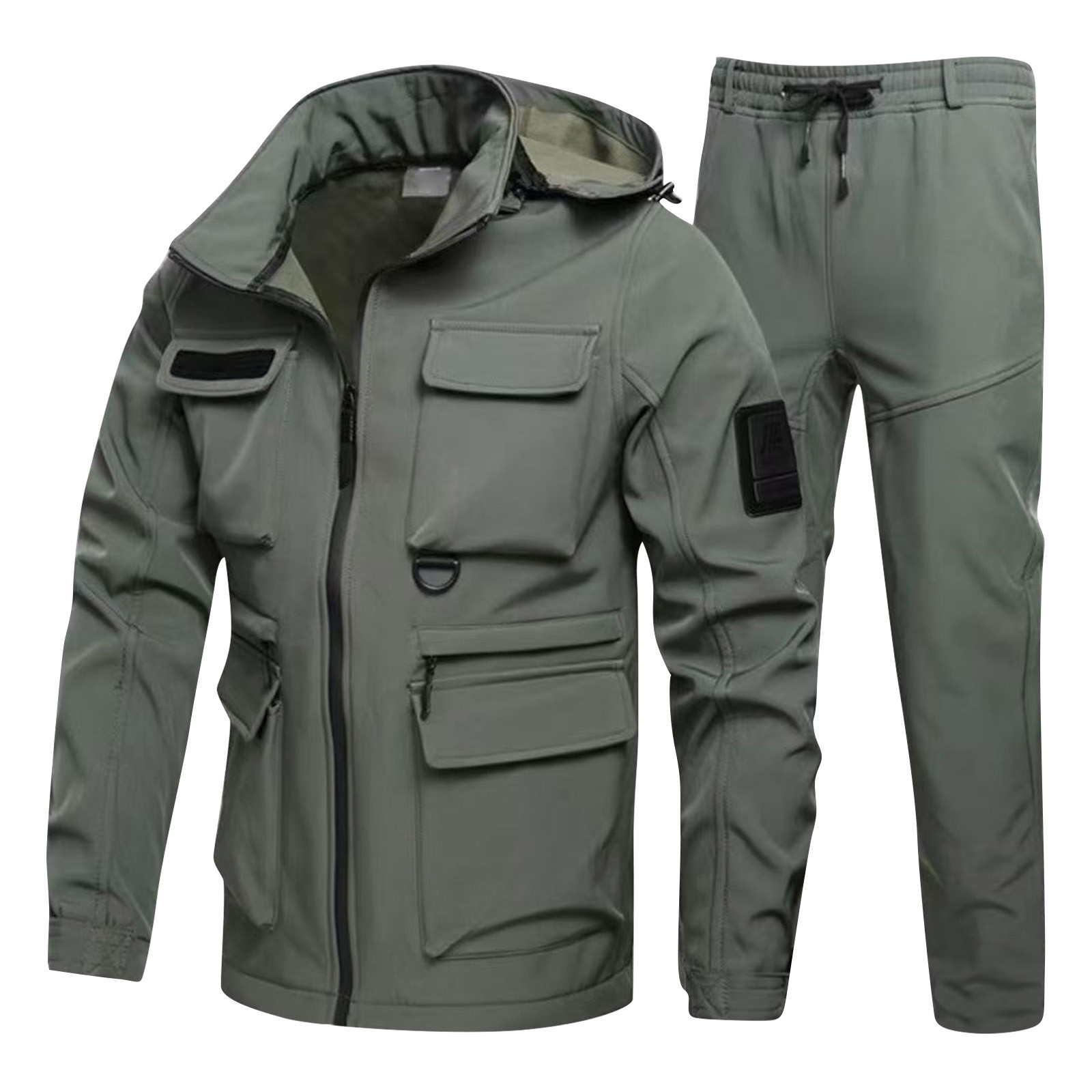 Women'S Fashion Utility Jacket - Jaqueta utilitária militar casual com capuz