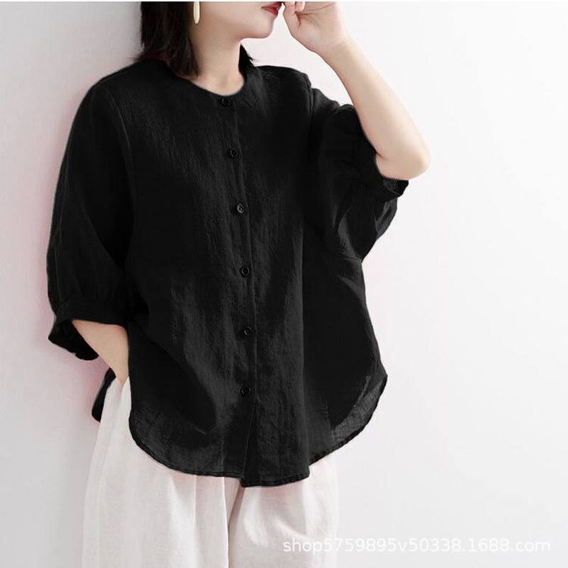 Women'S Fashion Essentials - Blusa Feminina Plus Size de Cor