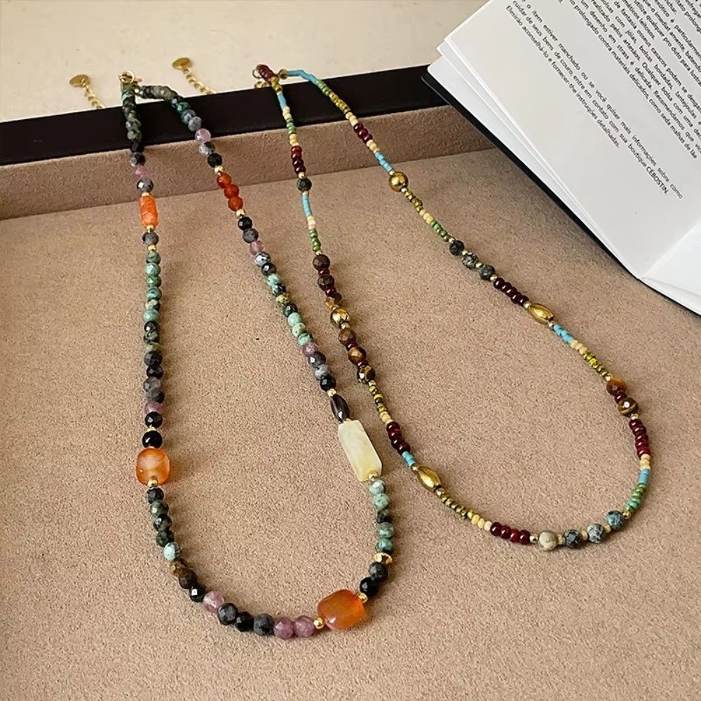 Women'S Real Y2K Fashion - Colares de contas coloridas com cubos