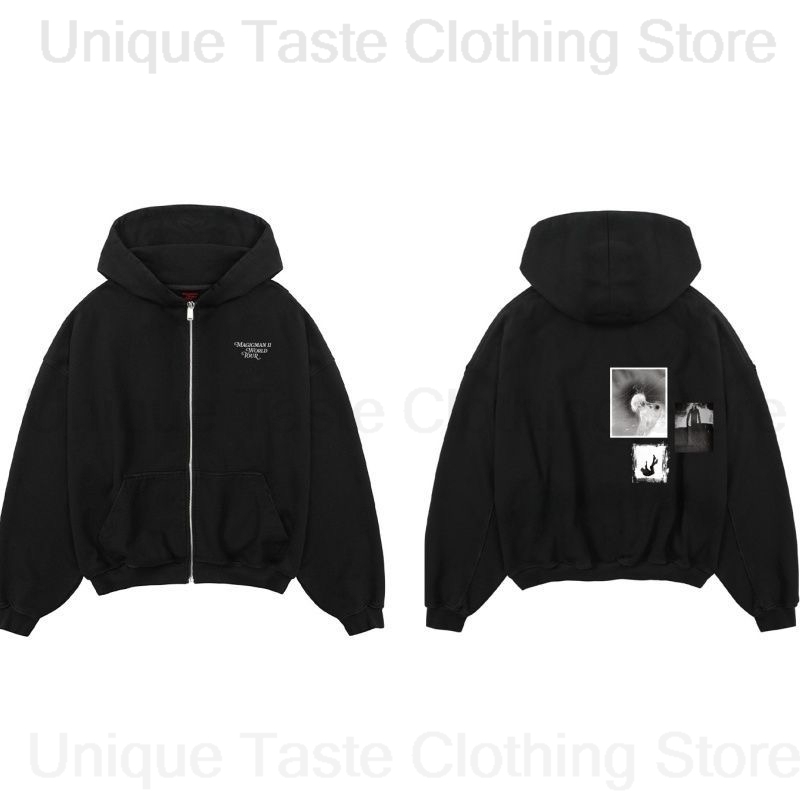 Women'S Fashion Zip Up Hoodies - Jackson wang mágico 2 mesmo zíper