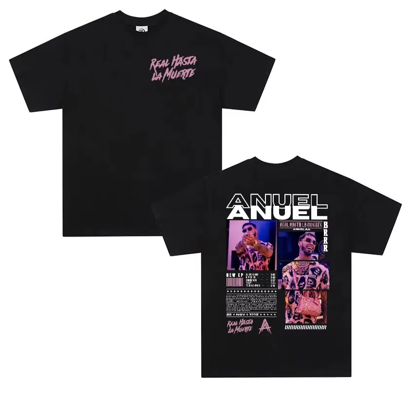 Women'S Real Y2K Fashion - Camiseta Rapper ANUEL AA Real Hastala
