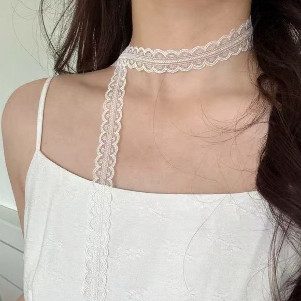 Women'S Fashion Layering - Choker de Renda Gótica Doce com
