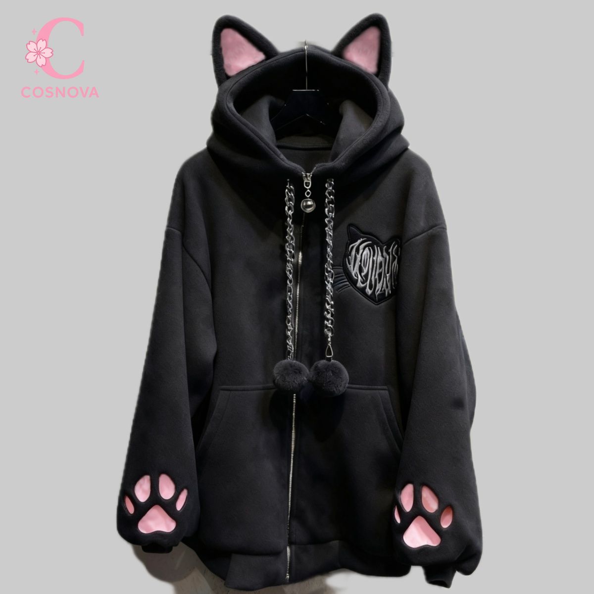 Women'S Fashion Zip Up Hoodies - Jaqueta Feminina Harajuku Punk Gótica Inspirada