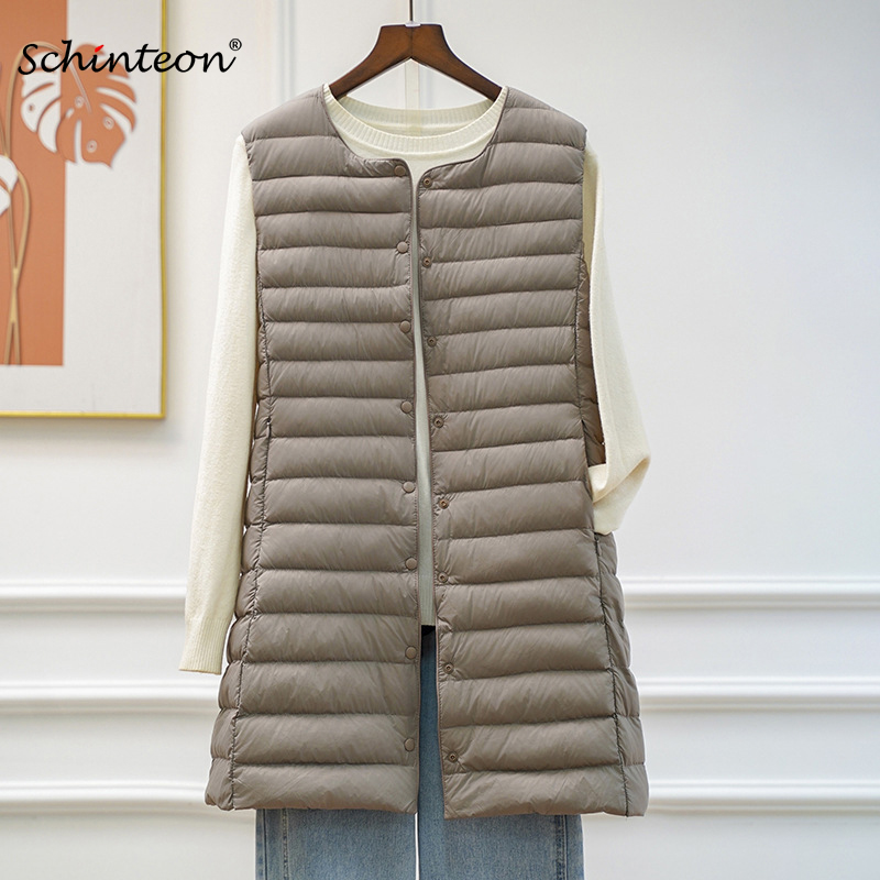 Women'S Fashion Gilet - Colete Feminino Schinteon Ultraleve de Plumas,