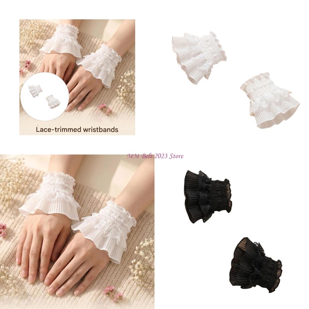 Women'S Fashion Layering - 49ME Mangas pulso elegantes com punhos