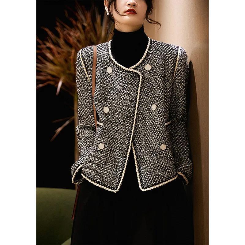 Women'S Fashion Utility Jacket - Jaquetas de Tweed Femininas Brancas Curtas