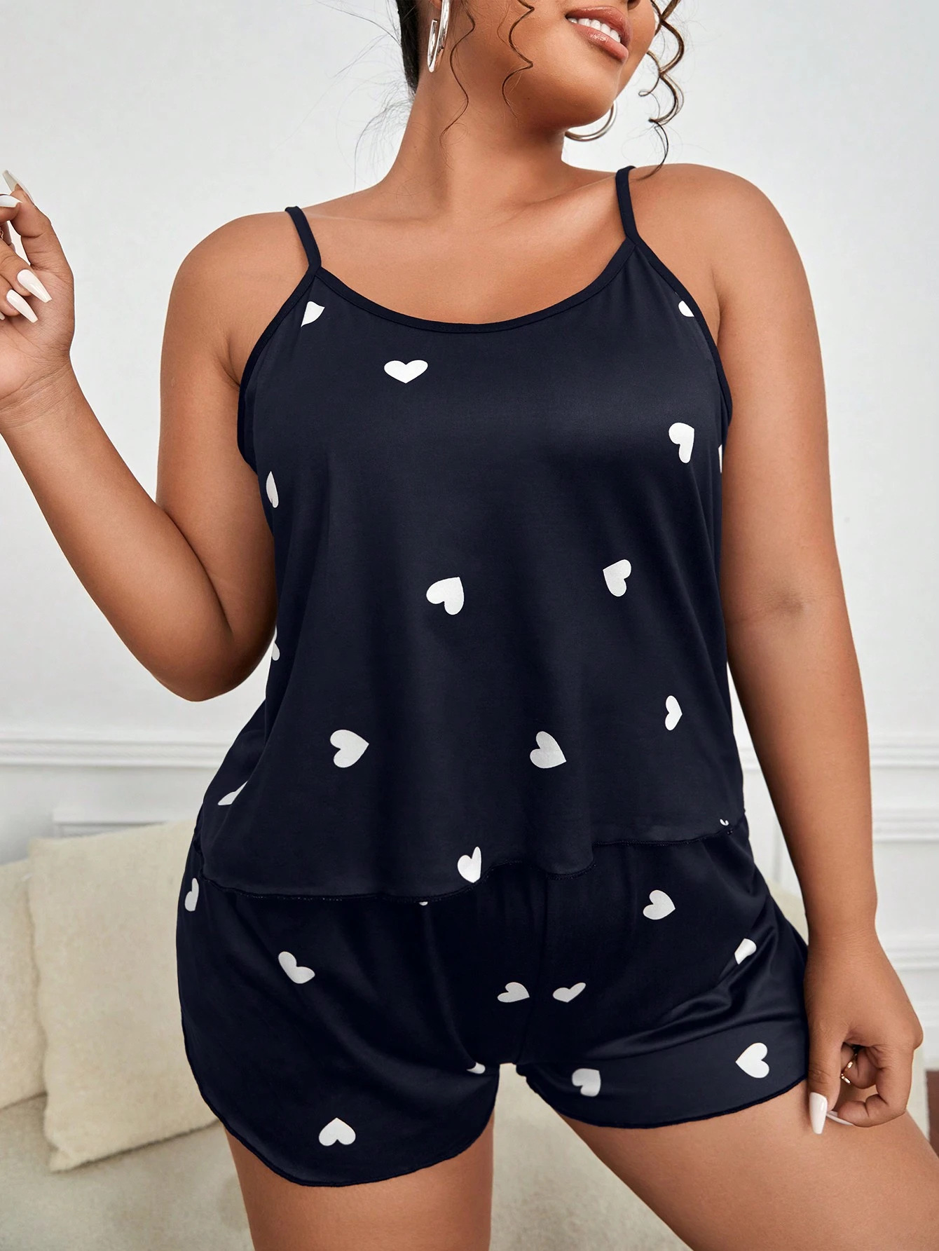 Women Fashion Images - Conjunto de pijamas femininos, 2 peças,