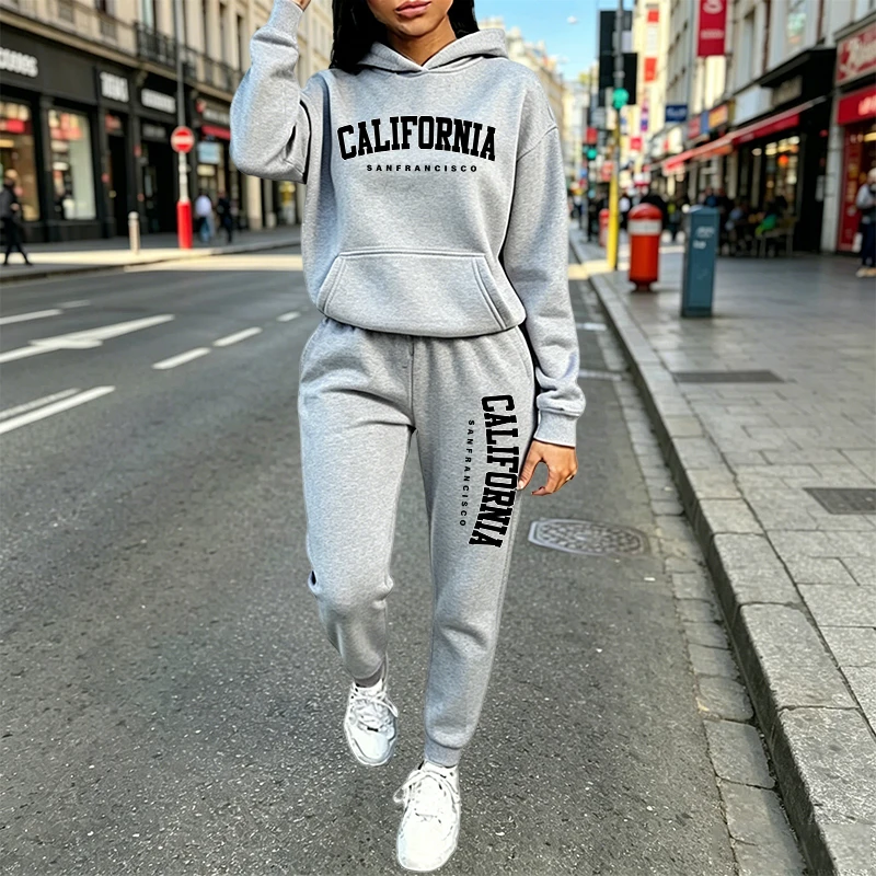 Women'S Fashion Winter 2026 - Conjunto de Moletom Casual Urbano com