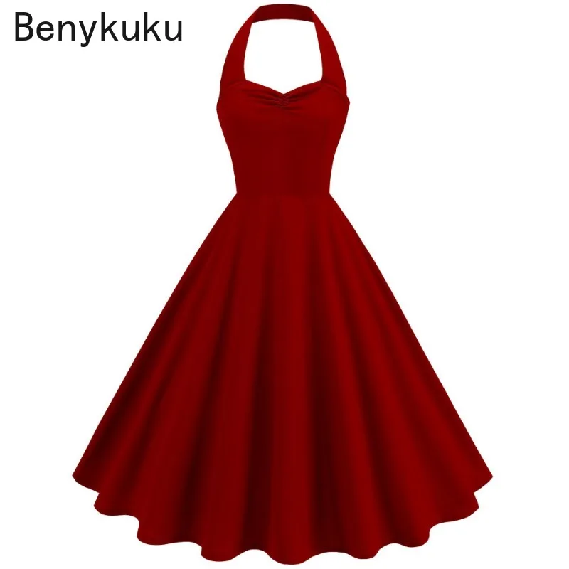 Women'S Fashion Of The 50S - Vestido Halter Vintage Anos 50 60