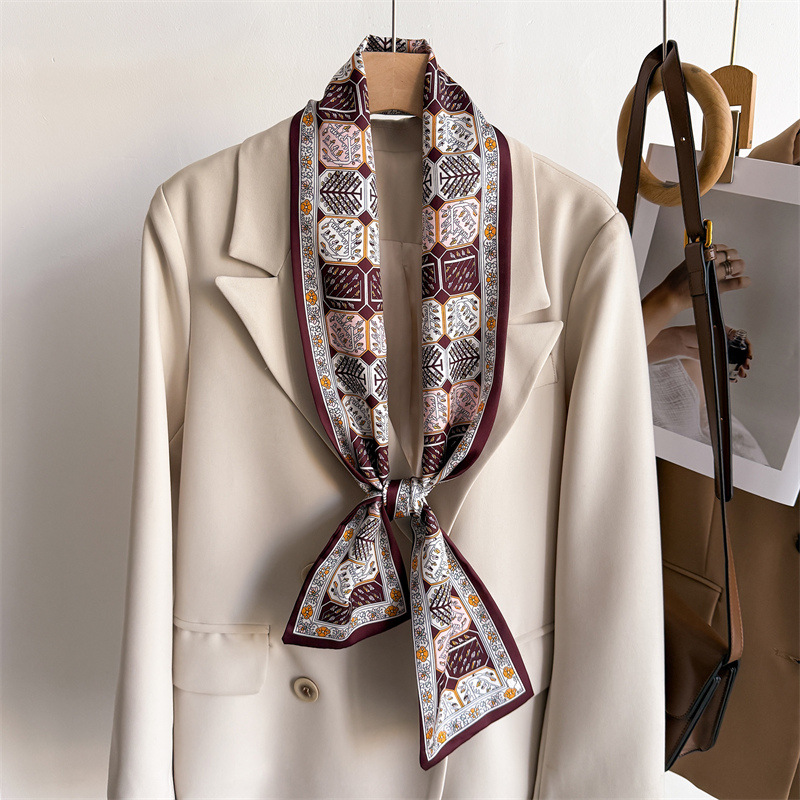 Women'S Fashion Layering - 12*145cm pequeno novo lenço de seda