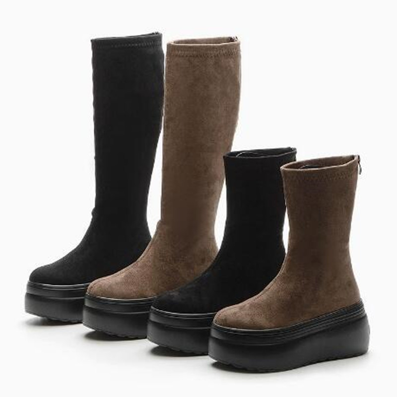 Women'S Fashion Winter 2026 - Botas Femininas de Plataforma com Salto