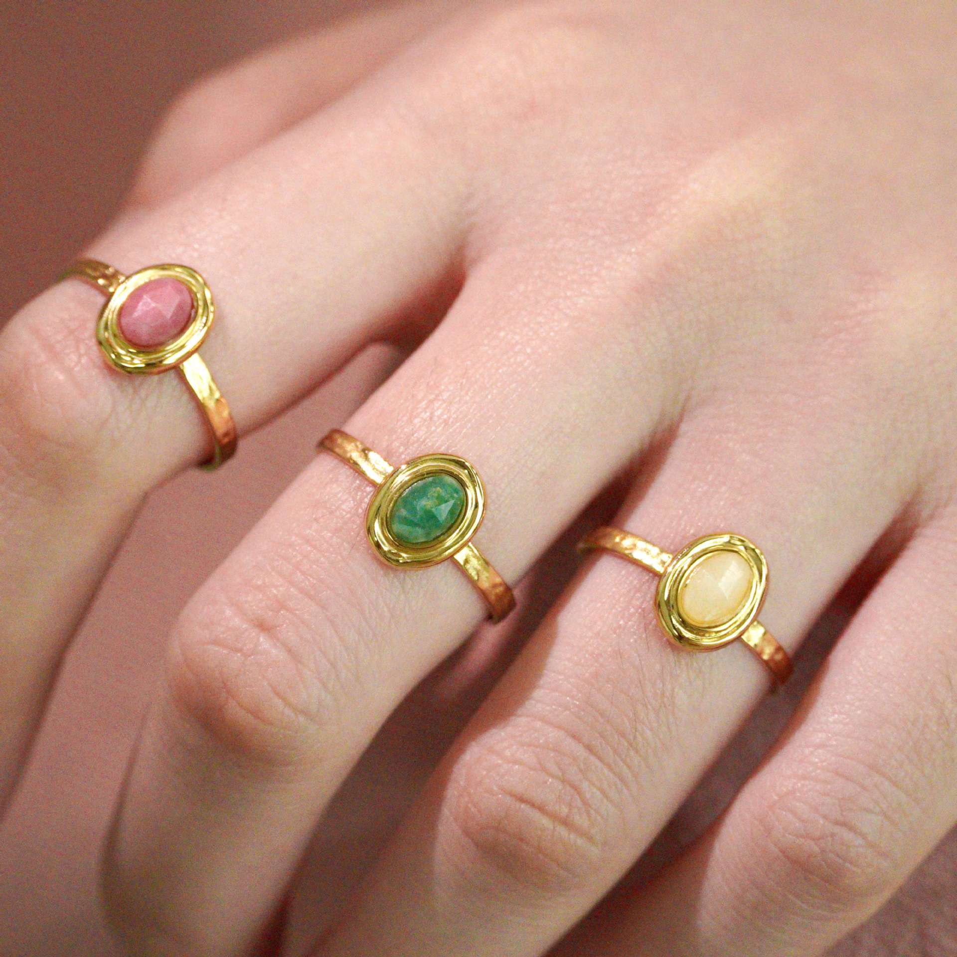 Women'S Real Y2K Fashion - Anel Aberto Redondo Ajustável em Aço