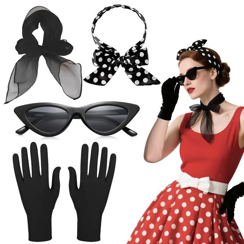 Women'S Fashion Of The 50S - Acessórios de Fantasia Retrô dos Anos