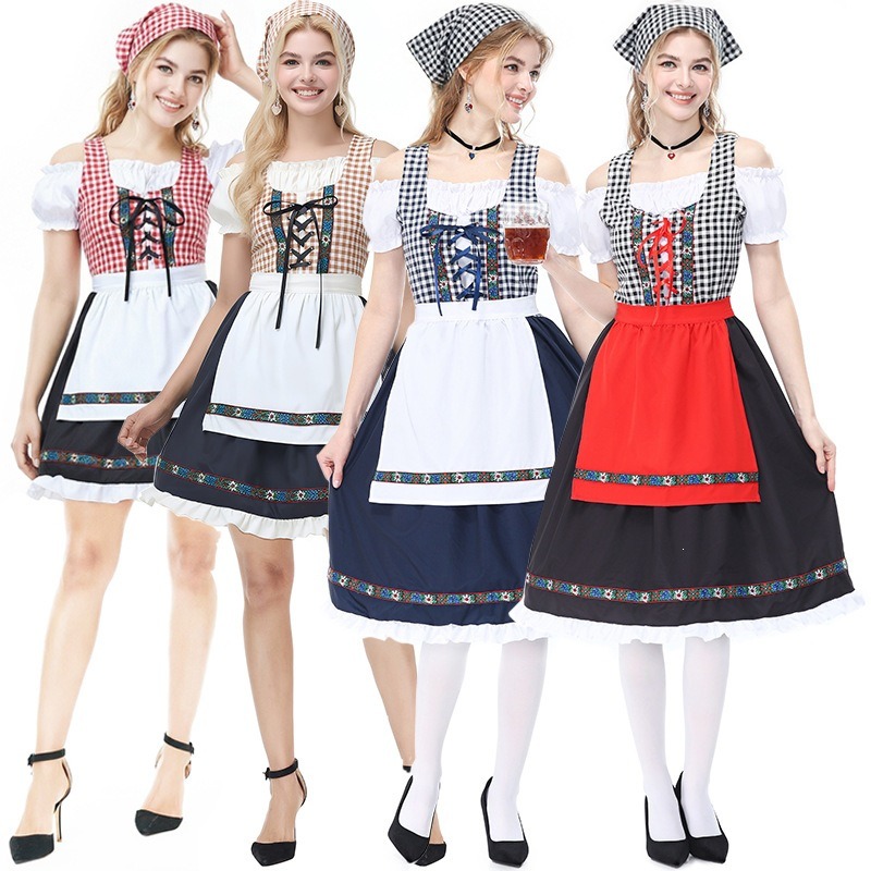 Off Shoulder Top - Traje tradicional bávaro alemão para mulheres,