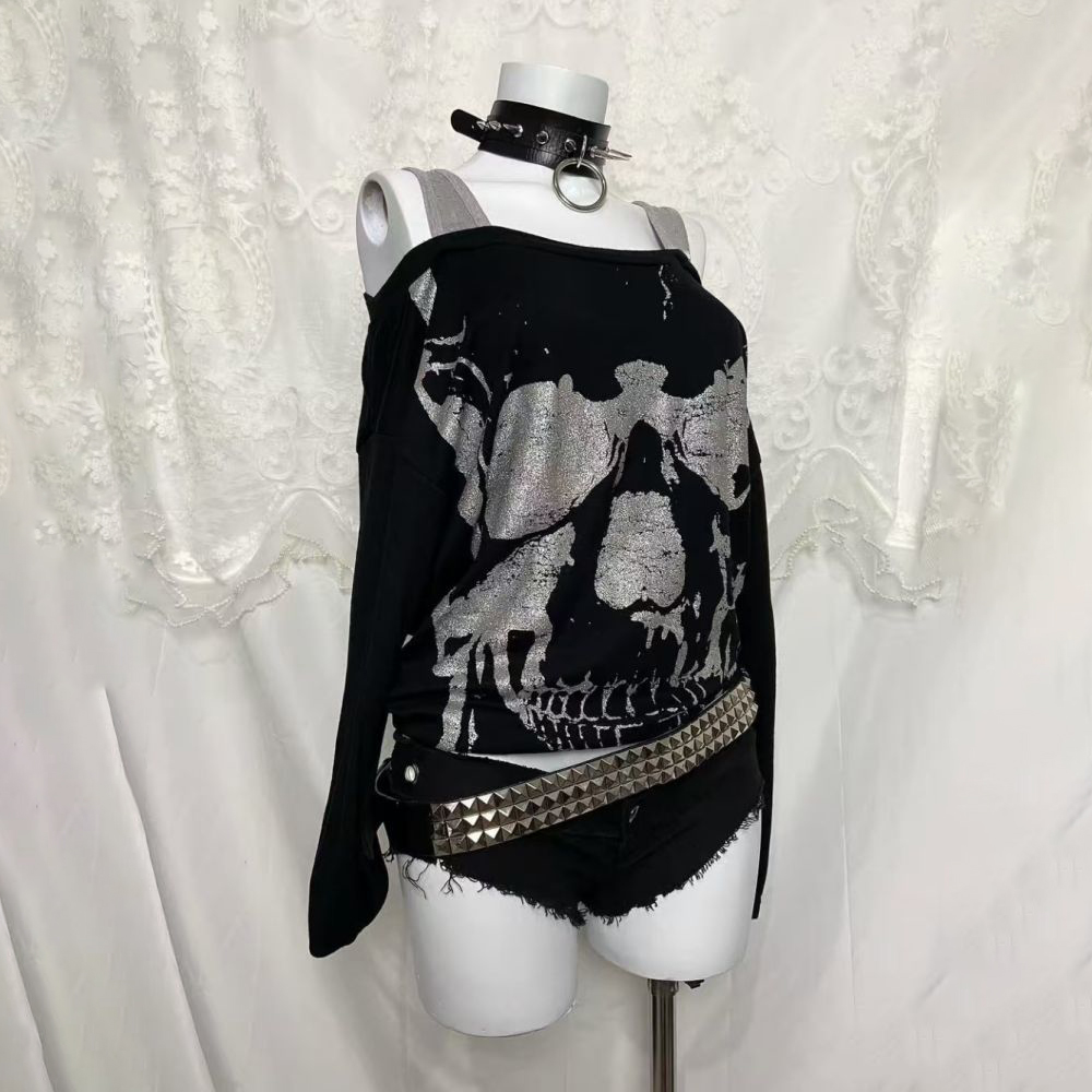 Camiseta Feminina Y2K Estilo G - Off Shoulder Top avaliação e preço