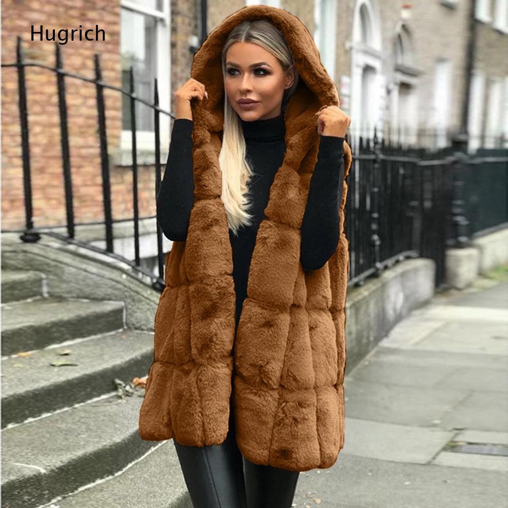Colete Feminino Marrom de Pele - Women'S Fashion Gilet avaliação e preço