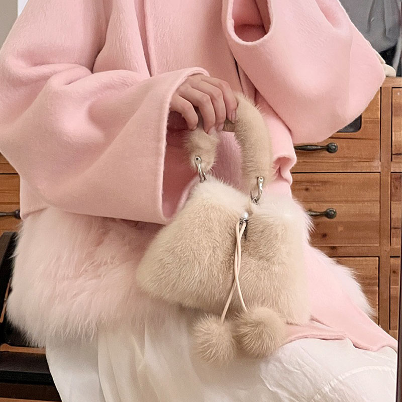 Y2K Bolsa de pele de vison rea - Women'S Real Y2K Fashion avaliação e preço