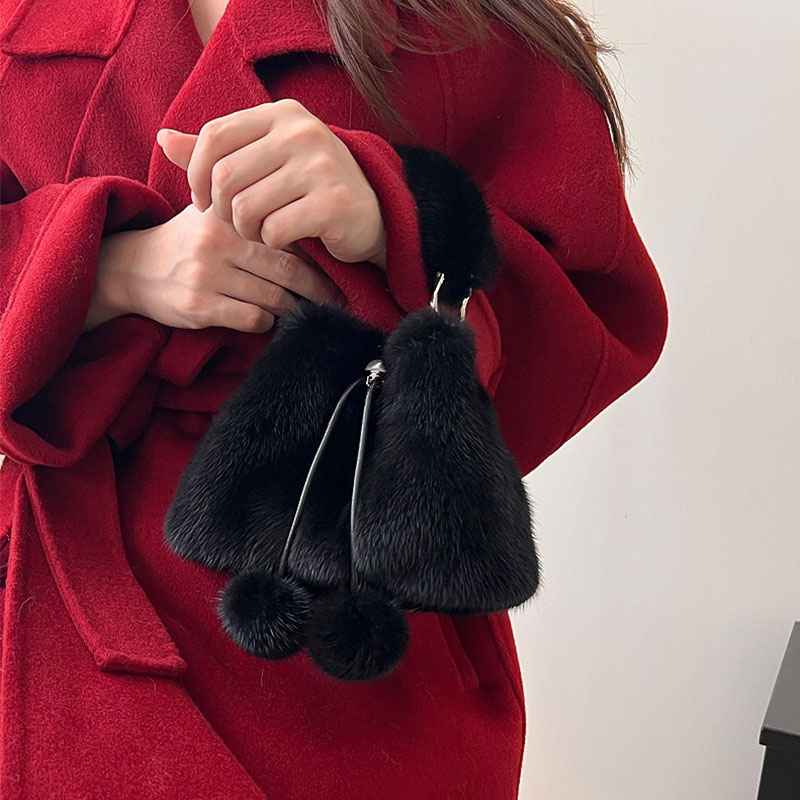 Y2K Bolsa de pele de vison rea - Women'S Real Y2K Fashion avaliação e preço