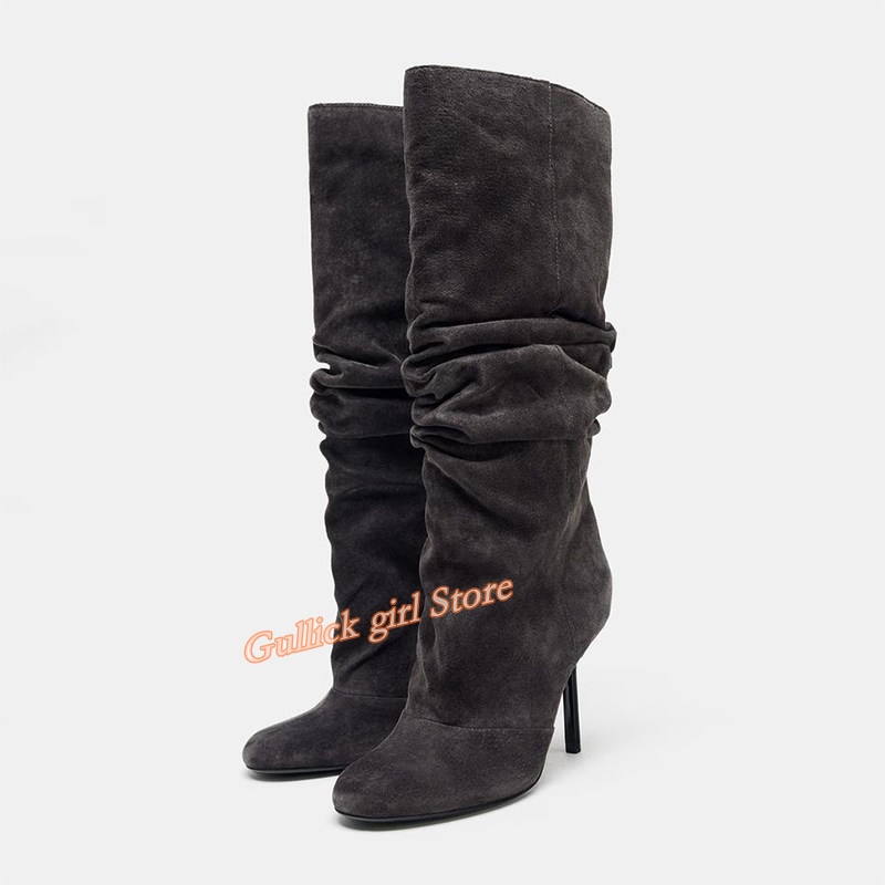 Botas de Camurça Cano Alto com - Women'S Fashion Winter 2026 avaliação e preço
