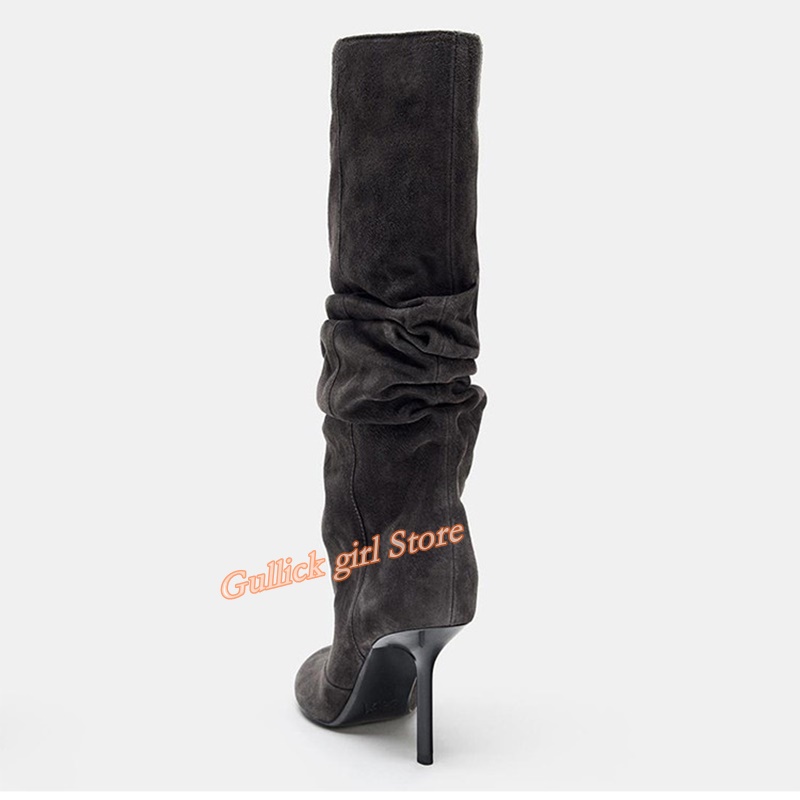 Botas de Camurça Cano Alto com - Women'S Fashion Winter 2026 avaliação e preço