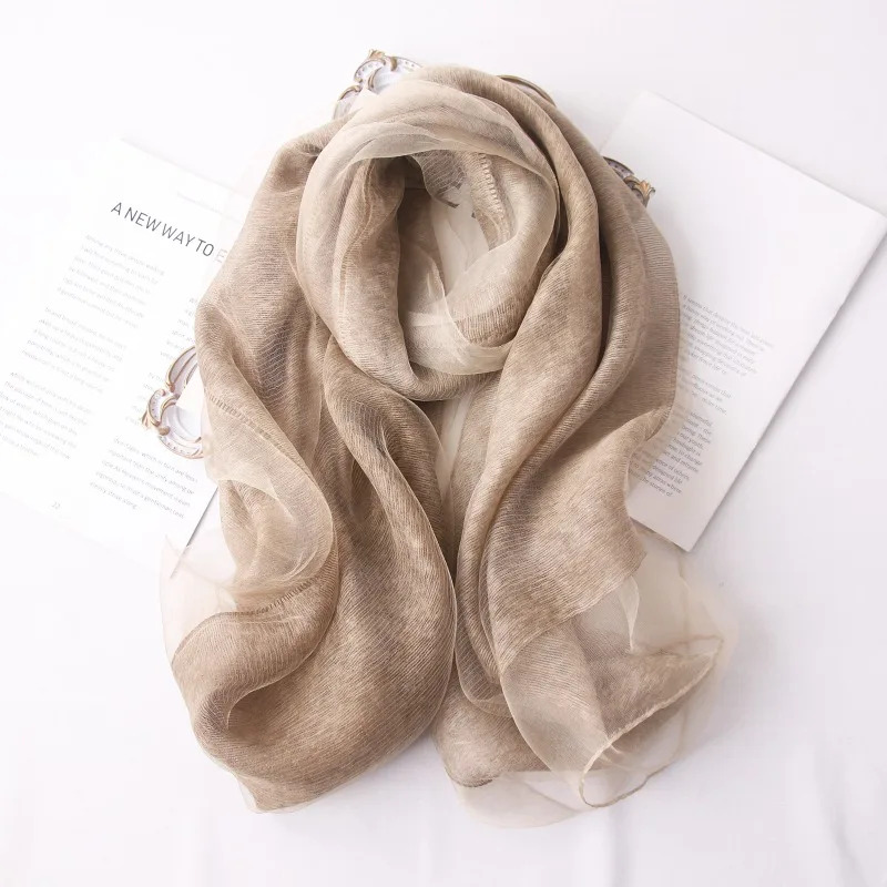 Lenço de seda de lã de camada  - Women'S Fashion Layering avaliação e preço