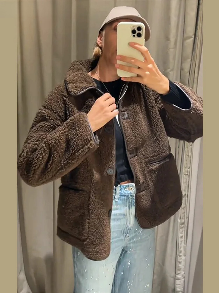 Moda dupla face sólida jaqueta - Women'S Fashion Utility Jacket avaliação e preço