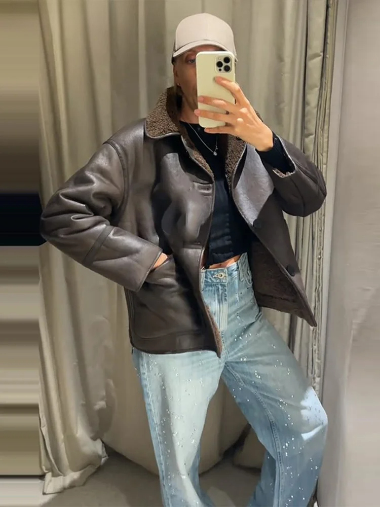 Moda dupla face sólida jaqueta - Women'S Fashion Utility Jacket avaliação e preço