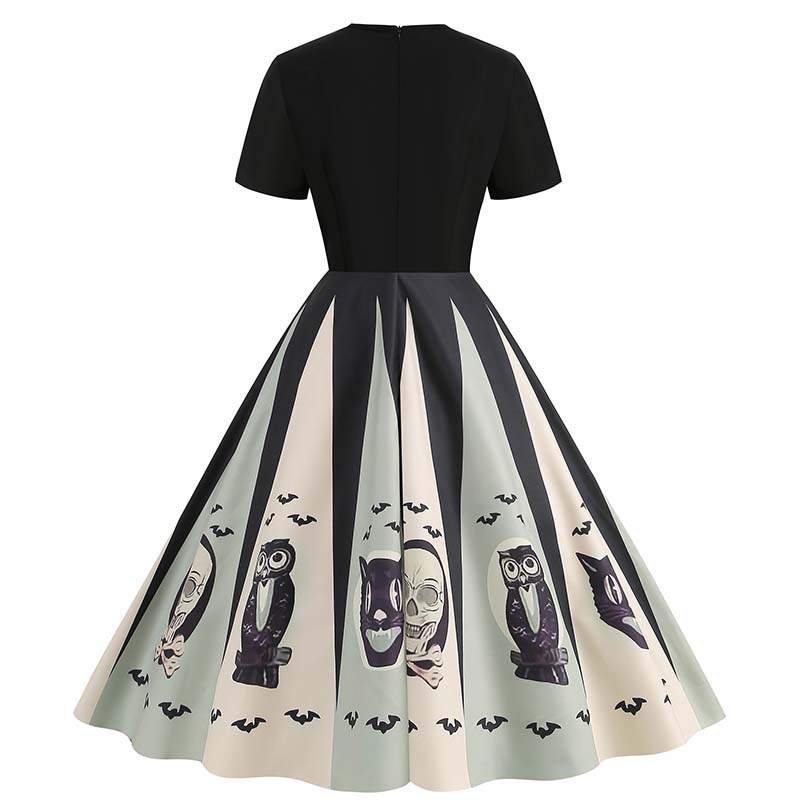 Vestido estampado de manga cur - Women'S Fashion Of The 50S avaliação e preço