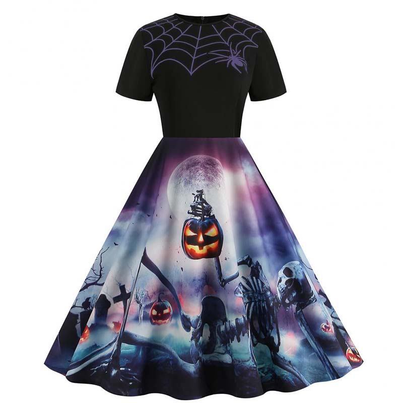 Vestido estampado de manga cur - Women'S Fashion Of The 50S avaliação e preço