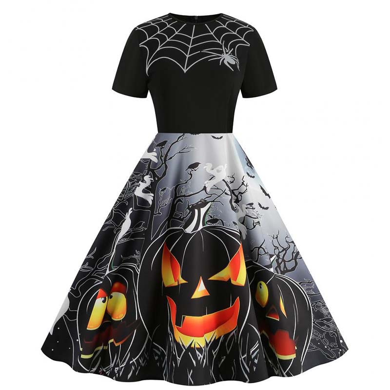 Vestido estampado de manga cur - Women'S Fashion Of The 50S avaliação e preço