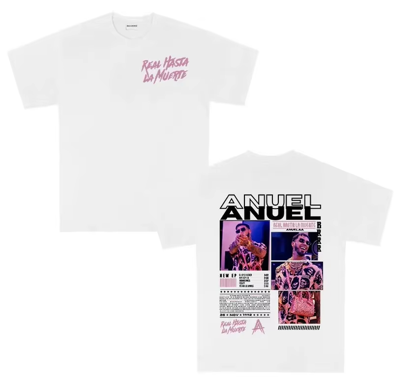 Camiseta Rapper ANUEL AA Real  - Women'S Real Y2K Fashion avaliação e preço