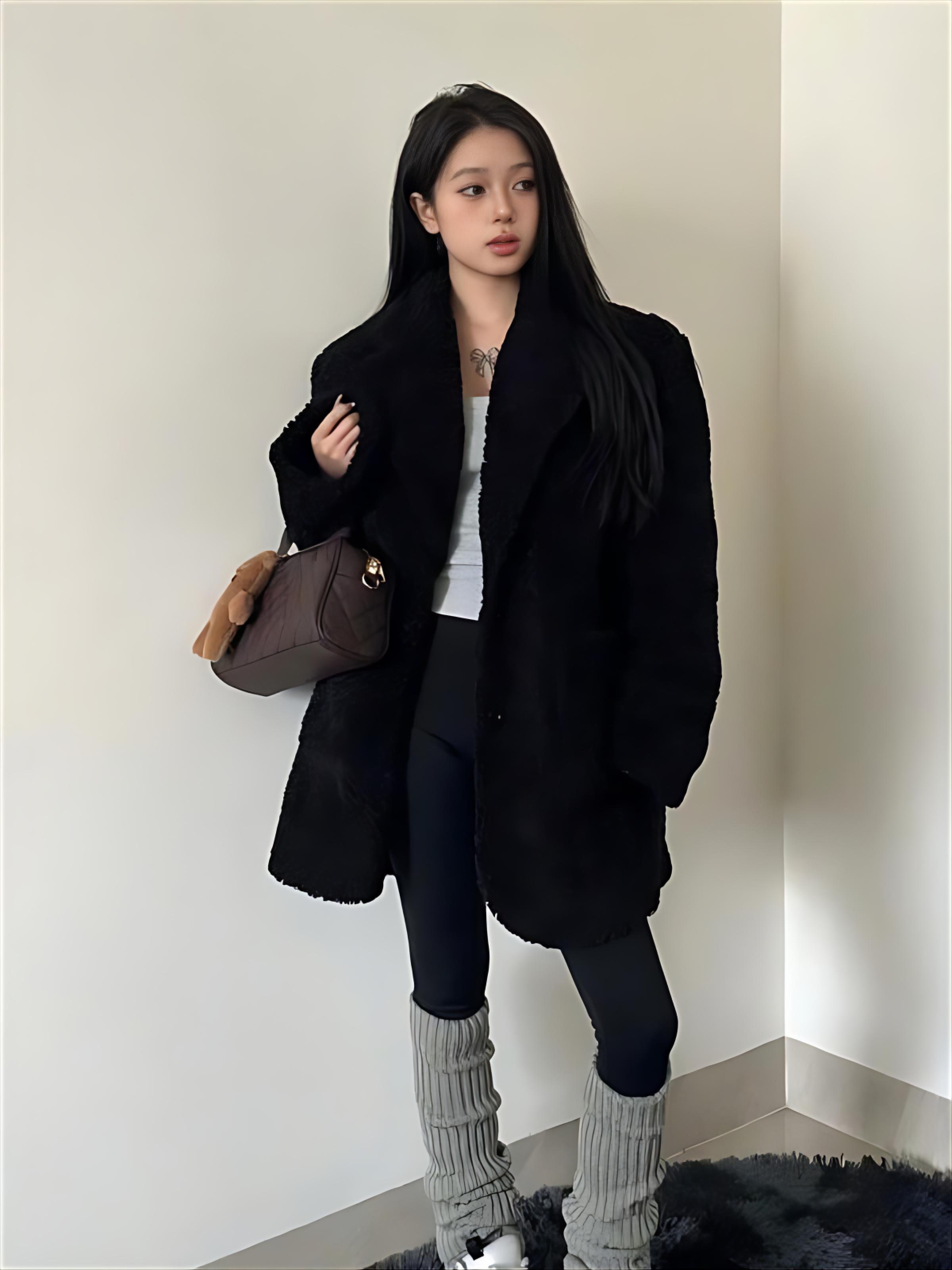Jaqueta de lã de cordeiro prim - Women'S Fashion Utility Jacket avaliação e preço