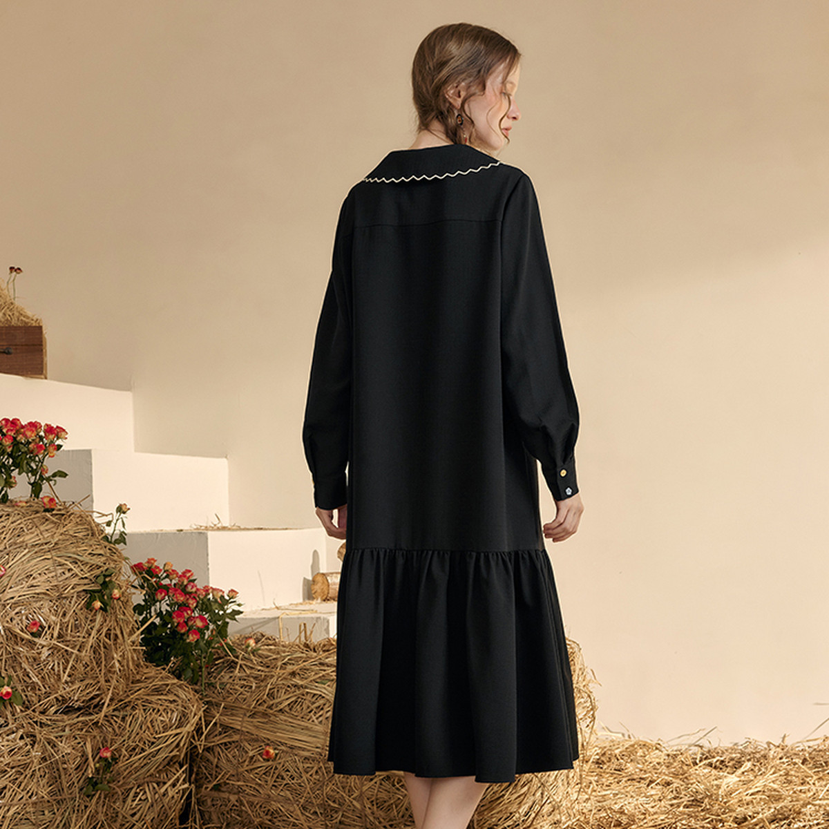 Vestido com estampa de ramos p - Women'S Fashion Petite avaliação e preço