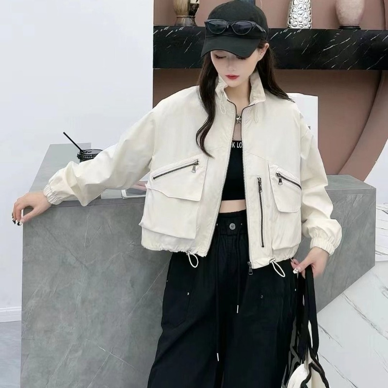 2025 primavera outono moda cor - Women'S Fashion Utility Jacket avaliação e preço