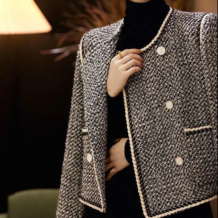 Jaquetas de Tweed Femininas Br - Women'S Fashion Utility Jacket avaliação e preço