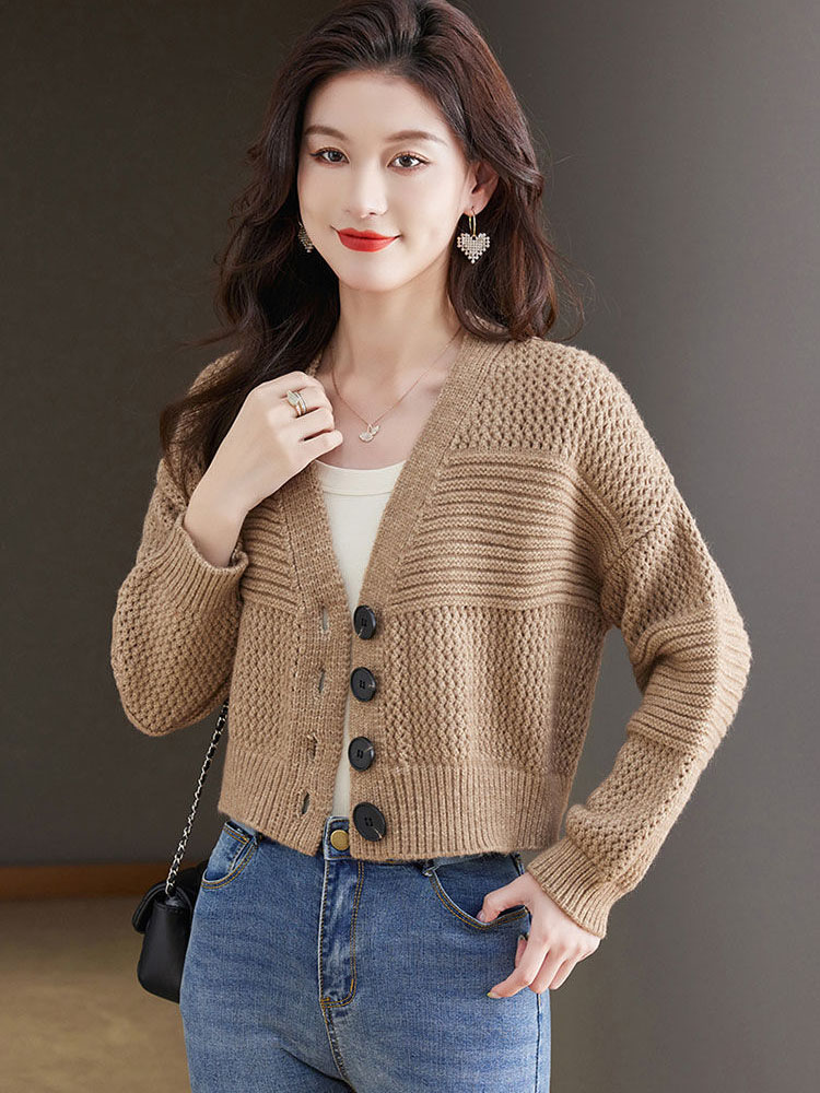 Feminino casual curto de malha - Women'S Fashion Gilet avaliação e preço