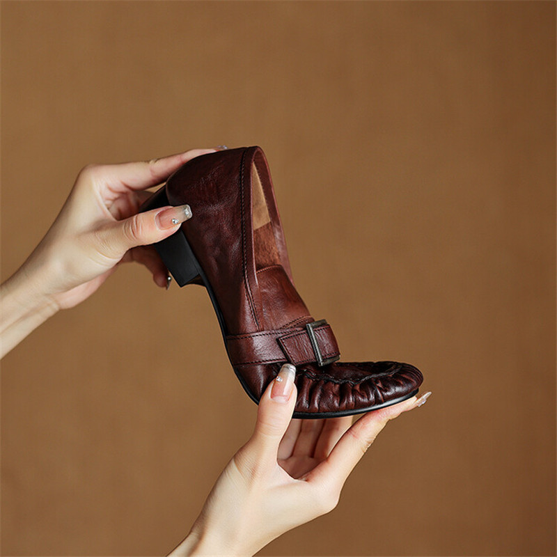 Mocassins de couro genuíno par - Women'S Fashion Loafers avaliação e preço
