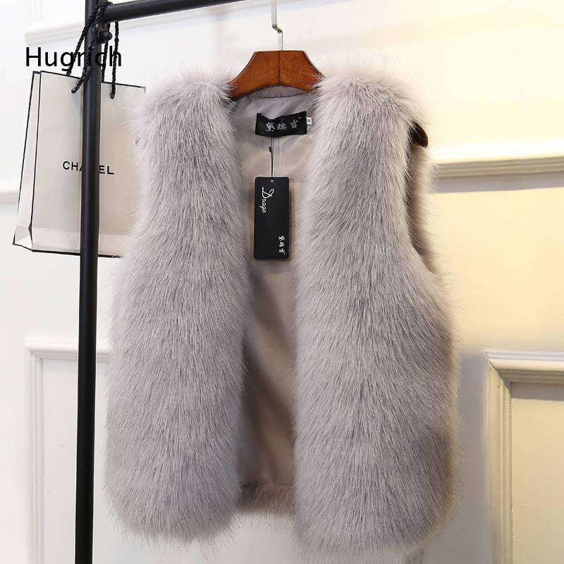 Colete Feminino de Pele Sintét - Women'S Fashion Gilet avaliação e preço