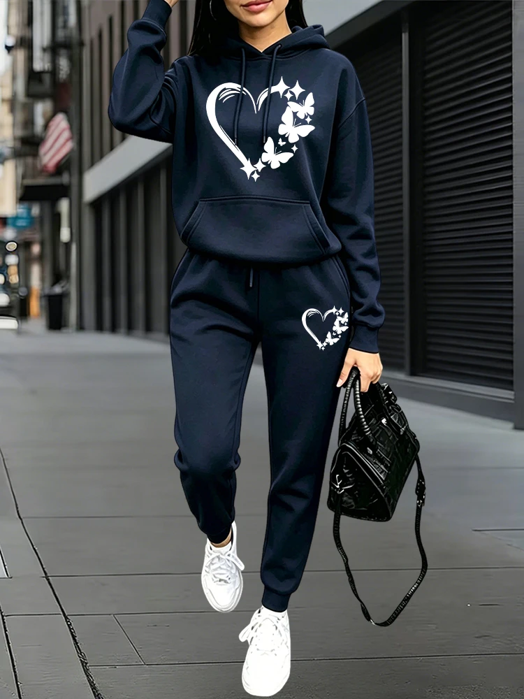 Conjunto de Moletom Feminino 2 - Women'S Fashion Winter 2026 avaliação e preço