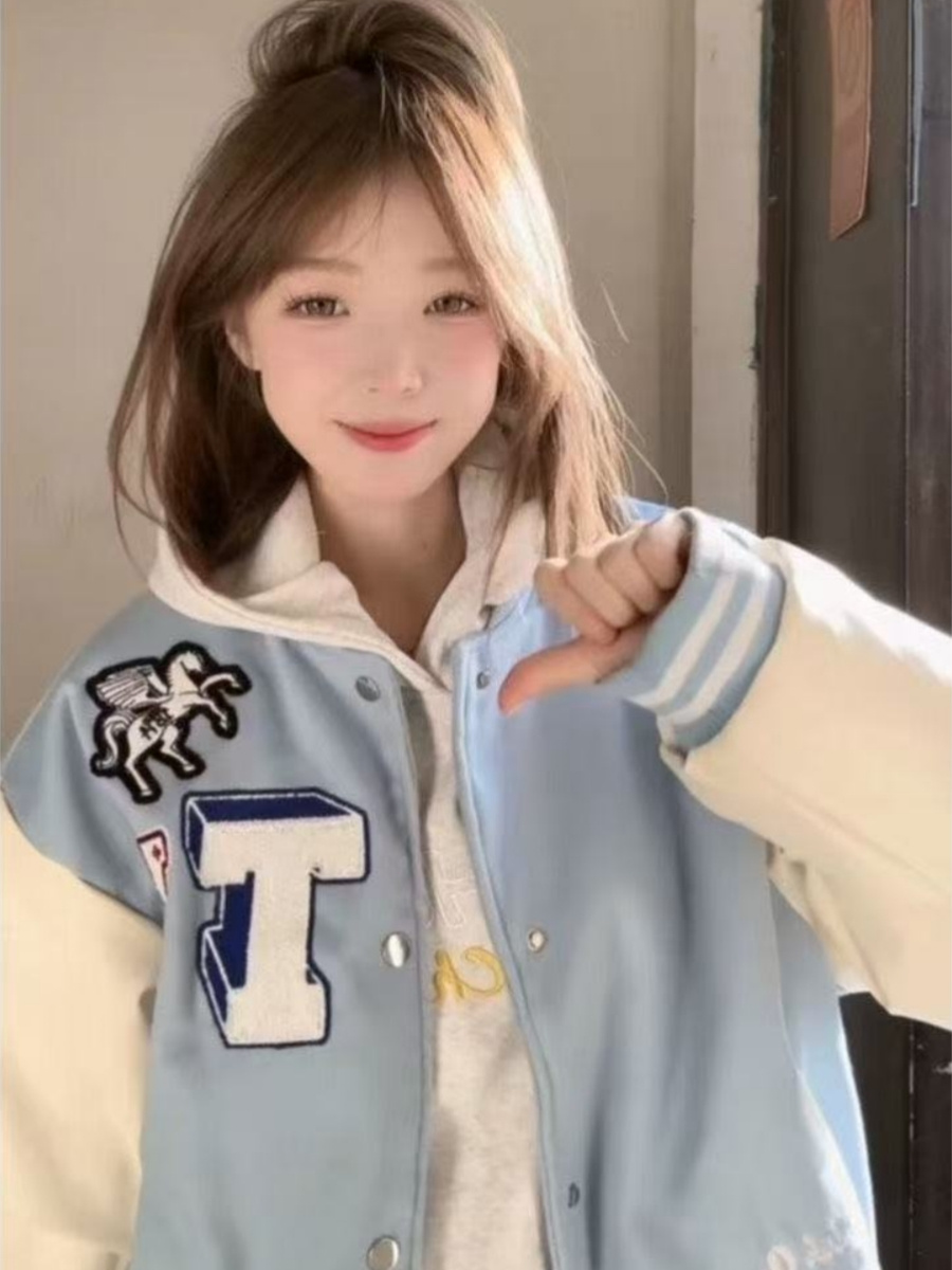 Jaquetas de beisebol kpop das  - Women'S Fashion Utility Jacket avaliação e preço