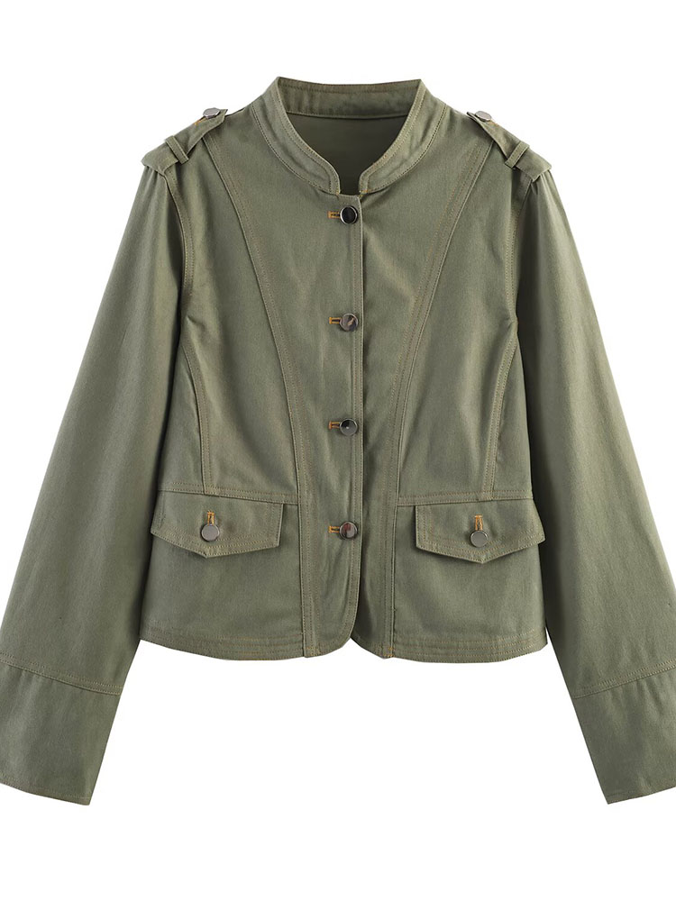 Jaqueta Feminina HH Verde Mili - Women'S Fashion Utility Jacket avaliação e preço