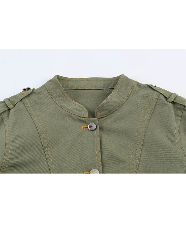 Jaqueta Feminina HH Verde Mili - Women'S Fashion Utility Jacket avaliação e preço