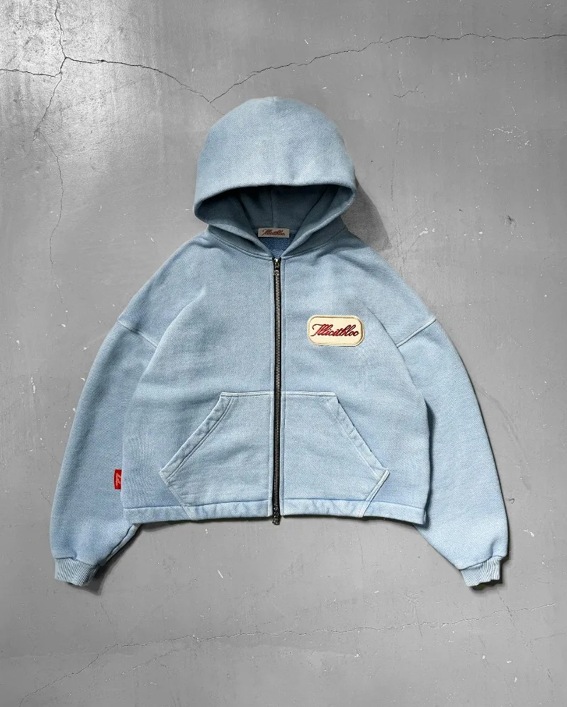 Y2k moda nova carta bordado re - Women'S Fashion Zip Up Hoodies avaliação e preço