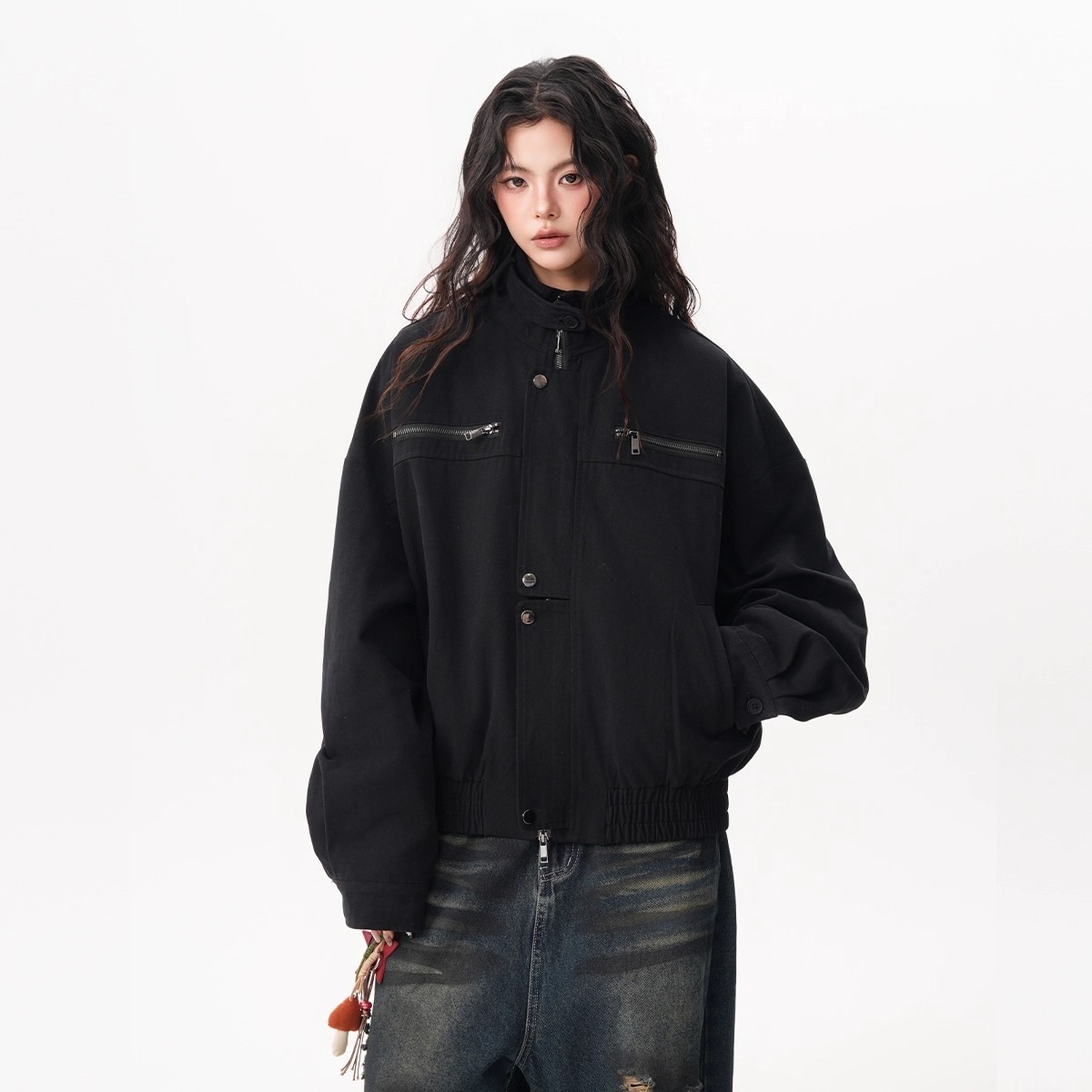 Jaqueta Feminina Vintage Estil - Women'S Fashion Utility Jacket avaliação e preço