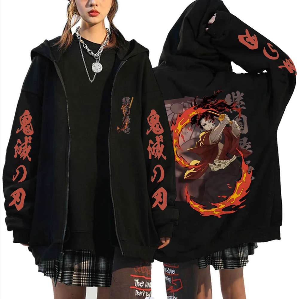Novo demon slayer tsugikuni yo - Women'S Fashion Zip Up Hoodies avaliação e preço