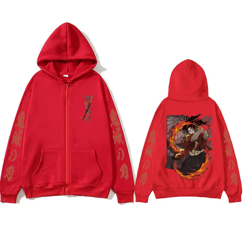 Novo demon slayer tsugikuni yo - Women'S Fashion Zip Up Hoodies avaliação e preço